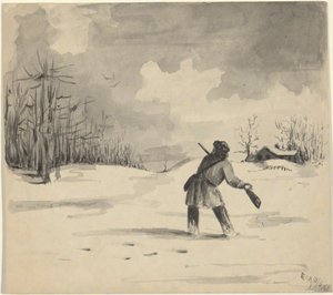 Jager in de Sneeuw