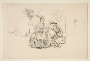 Illustratie voor door Edwin Austin Abbey