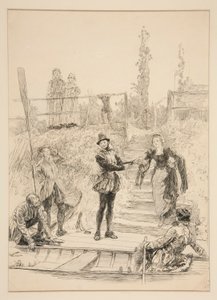 Illustratie voor door Edwin Austin Abbey