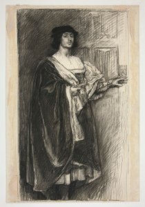 Man in Renaissance kostuum - (ongeïdentificeerde illustratie voor een Shakespeare toneelstuk?)