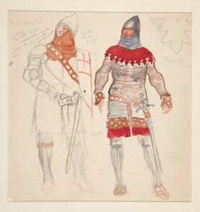 Northumberland Mannen, kostuumschets voor Henry Irving door Edwin Austin Abbey