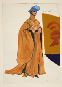 Northumberland, kostuumschets voor Henry Irving door Edwin Austin Abbey