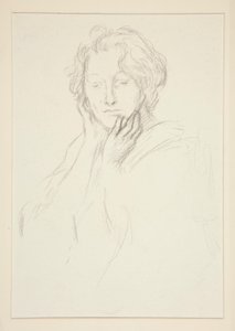 Portret van mevrouw Abbey door Edwin Austin Abbey