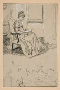 Portret van Mevrouw Abbey, lezend