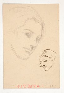 Portret van een niet-geïdentificeerde vrouw door Edwin Austin Abbey