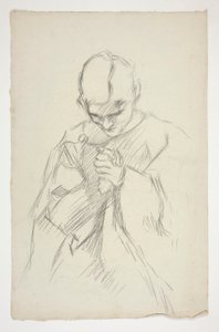 Geklede figuur, biddend: studie voor De Zoektocht naar de Heilige Graal muurschildering serie in Boston Openbare Bibliotheek