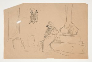 Schets voor door Edwin Austin Abbey