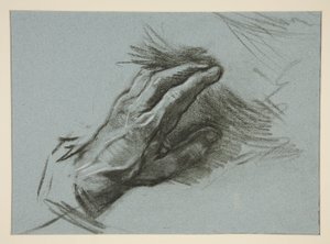 Schets van een hand door Edwin Austin Abbey