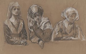 Studies van 3 vrouwen voor de Royal Exchange