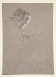 Studie. Aartsbisschop Temple Kroont Koning door Edwin Austin Abbey
