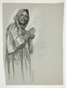 Studie voor door Edwin Austin Abbey