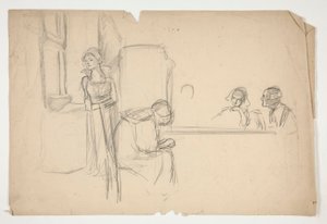 Studie voor door Edwin Austin Abbey