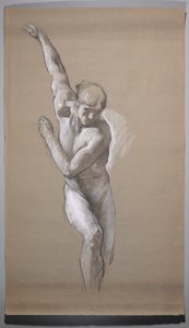 Studie voor Wetenschap die de schatten van de aarde ontdekt door Edwin Austin Abbey