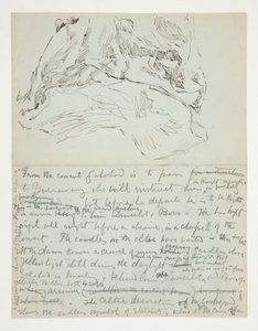 Studie voor De zoektocht naar de Heilige Graal (serie van vijftien schilderijen voor de Boston Public Library, voltooid in 1901): studie van draperie