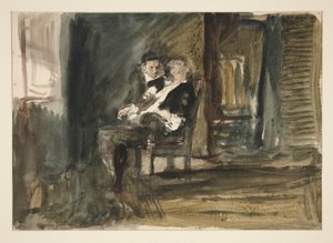 Studie voor De Scharlaken Letter door Edwin Austin Abbey