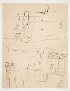 Studie voor Driekoningenavond (?) door Edwin Austin Abbey