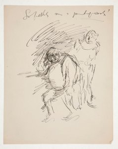 Studie voor een ongeïdentificeerd Shakespeare-stuk, mogelijk Falstaff door Edwin Austin Abbey
