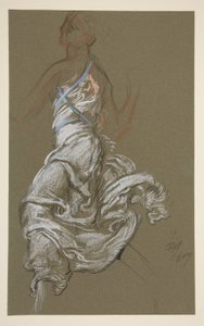 Studie voor figuur van 10 uur door Edwin Austin Abbey