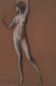 Studie voor figuur van 3 uur door Edwin Austin Abbey