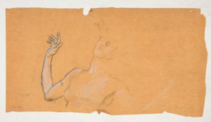 Studie voor figuur van 5 uur in door Edwin Austin Abbey