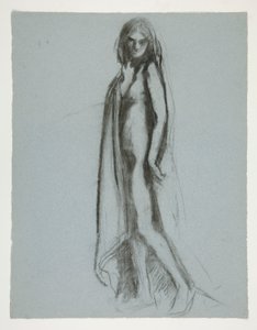 Studie voor figuur van 7 uur in door Edwin Austin Abbey