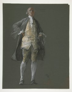 Studie voor figuur van Afgevaardigde Robert Morris in door Edwin Austin Abbey