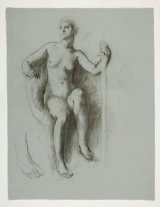 Studie voor figuur van de Genius van de Staat door Edwin Austin Abbey