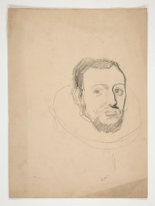 Studie voor hoofd van een man: schets voor muurschildering voor het staatskapitool in Harrisburg, Pennsylvania, 1902-1911 (voltooid door John Singer Sargent) door Edwin Austin Abbey