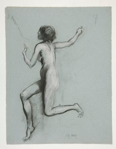 Studie voor de figuur van 9 uur in