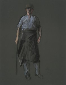 Studie voor de figuur van een arbeider
