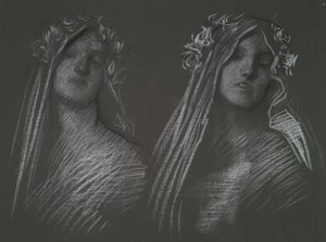 Studie voor het hoofd van Blanchefleur