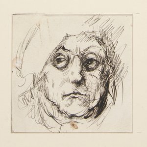 Studie van Benjamin Franklin voor de muurschilderingen in het Staatskapitool gebouw in Harrisburg, Pennsylvania, 1902-1911 (voltooid door John Singer Sargent) door Edwin Austin Abbey
