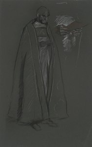 Studie van bisschop voor kroning van Edward VII door Edwin Austin Abbey
