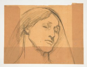 Studie van een vrouw door Edwin Austin Abbey
