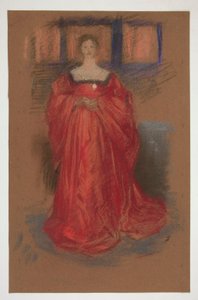 Studie van een vrouw in Renaissancekostuum