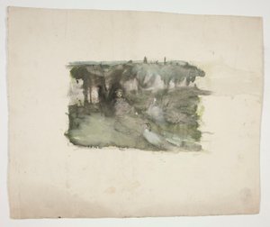 Studie van het Gansje door Edwin Austin Abbey