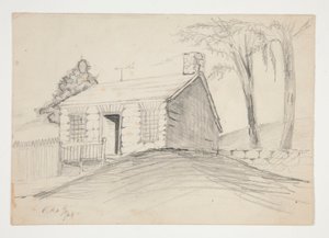 Het oudste huis in Ellicotts Mills door Edwin Austin Abbey