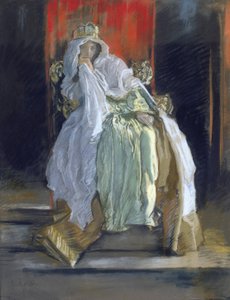 The Queen in "Hamlet" door Edwin Austin Abbey