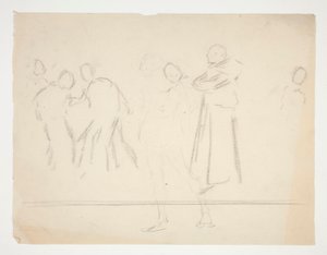 Ongeïdentificeerde illustratie door Edwin Austin Abbey