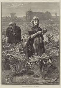 Voor de Londense markt (gravure) door Edwin Buckman