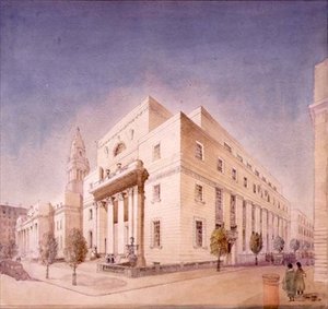 Oplevering van de Openbare Bibliotheek, Marylebone Road, Londen