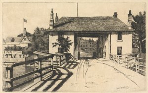 Fulham Bridge Tavern door Edwin Edwards