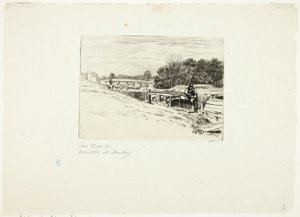 Whistler Schetsend bij Moulsey Lock