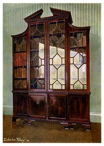 Gesneden Chippendale bibliotheekkast