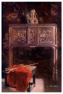 Gesneden eiken Lous XII dressoir, 1910