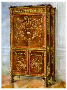 Ingelegd ormolu gemonteerd rechtopstaande secretaire, Frans, 1911-1912 door Edwin Foley