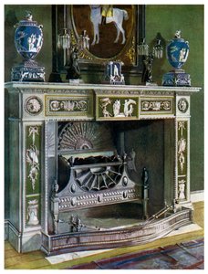 Wedgwood Flaxman schoorsteenmantel, Fontainebleau, Frankrijk, 1911-1912