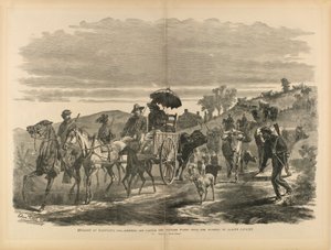 Invasie van Maryland, 1864--Verwijdering van vee en plundering van boeren door de cavalerie van Early, uit "The Soldier in Our Civil War". door Edwin Forbes