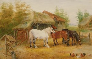 Trekpaarden op een Boerderij