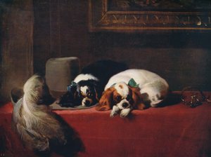 King Charles Spaniels, de huisdieren van de Cavaliers door Edwin Landseer